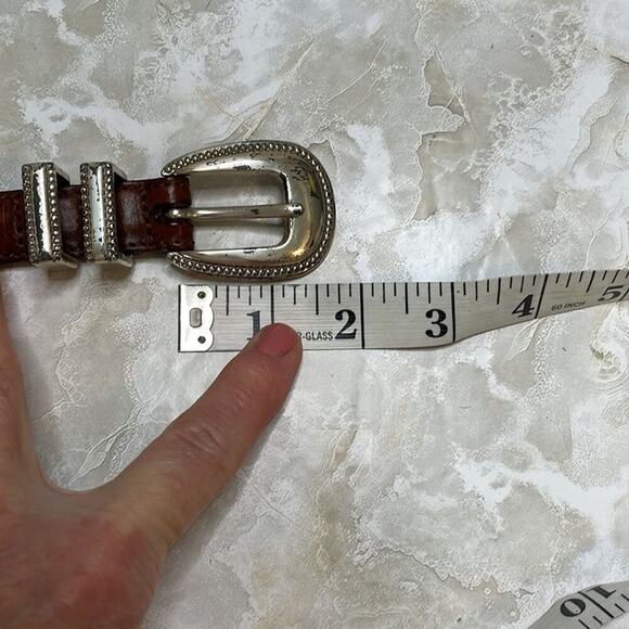 Vintage western cowgirl style leather belt - Picture 4 of 5